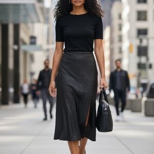 SOCIALITE Elegant Black Midi Skirt
